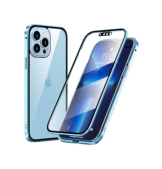 Billede af iPhone 13 Pro Max - MagGuard&trade; 360 Magnetisk Cover M. Hærdet glas - Sierra Blue