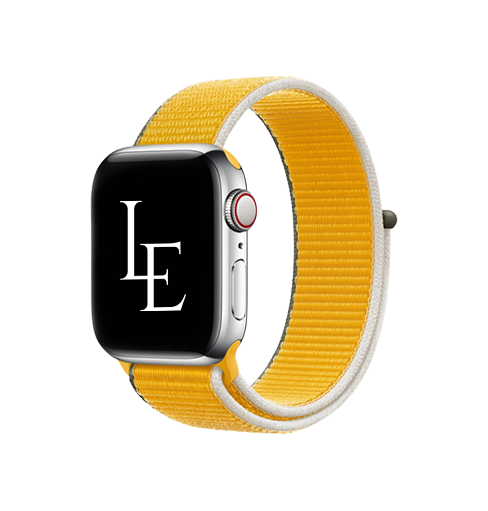 Se Apple Watch (38/40/SE/41mm) - L'Empiri&trade; Sport+ Nylon Velcro Rem - Gul hos DeluxeCovers