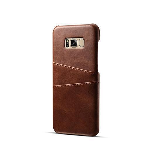 Billede af Samsung Galaxy S8+ (Plus) - NX Design Læder Bagcover - Brun