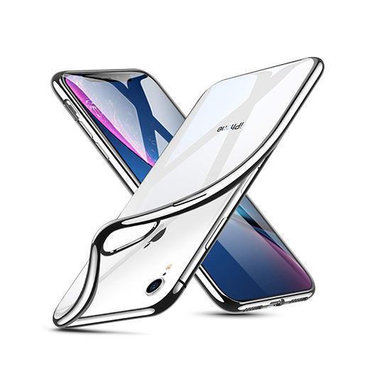 Billede af iPhone XR - Deluxe&trade; Frame Silikone Cover - Sølv