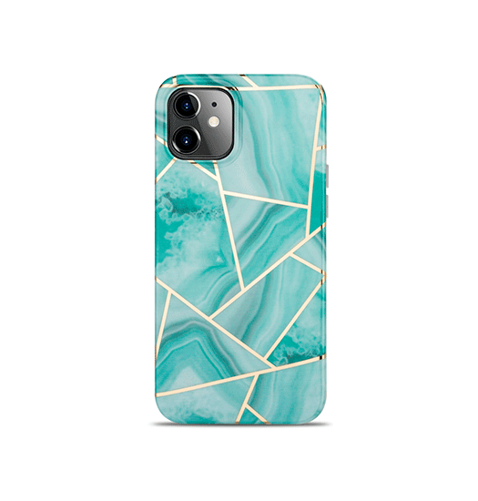 Se iPhone 12 - DELUXE&trade; Marble Silikone Cover - Bayside hos DeluxeCovers