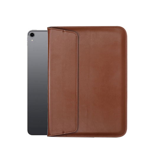 Se iPad Pro 11" (2018) - Retro Diary Læder Sleeve - Vintage Brun hos DeluxeCovers