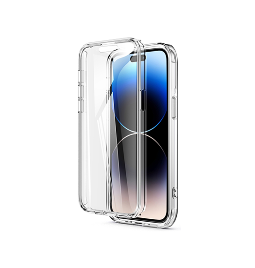 Billede af iPhone 14 Pro - DeLX&trade; Full 360° Silikone Cover - Gennemsigtig