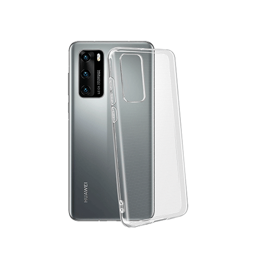 Se Huawei P40 - Ultra-Slim Silikone Cover - Gennemsigtig hos DeluxeCovers