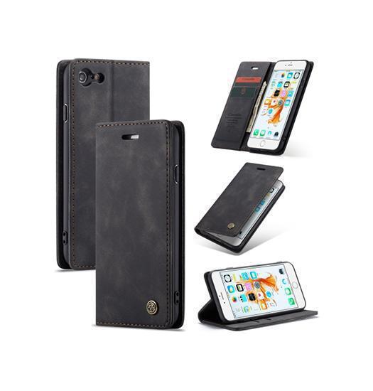 Billede af iPhone 6/6s - CaseMe&trade; Noble Læder Etui / Pung - Sort