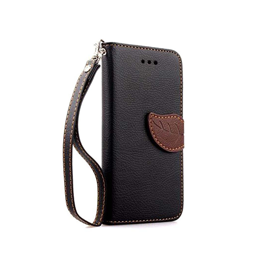 Samsung Galaxy Note 8 - Læder Flipcover Etui M. Bladlukning - Sort / Brun