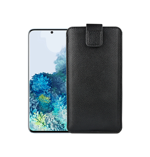 Se Motorola Moto G71 - Verona Læder Sleeve M. Lukning - Black Onyx hos DeluxeCovers