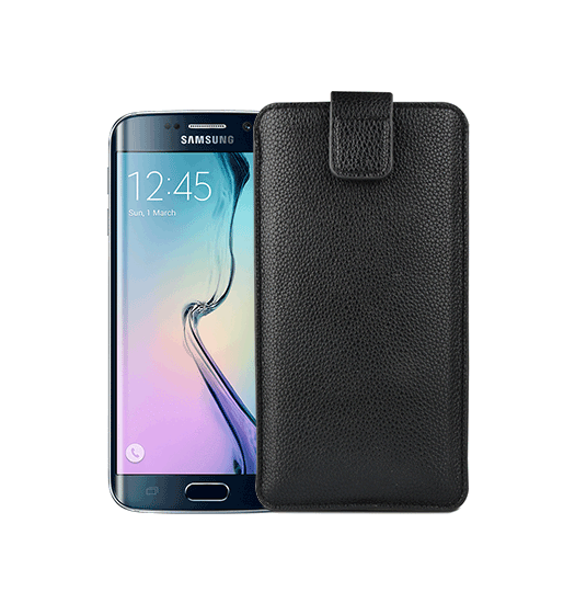 Billede af Samsung Galaxy S7 Edge - Verona Læder Sleeve M. Lukning - Black Onyx