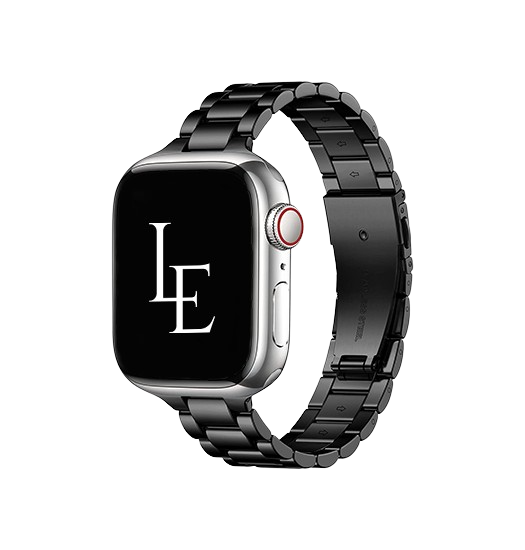 Se Apple Watch (38/40/SE/41mm) - L'Empiri&trade; Thin Rustfrit Urlænke - Sort hos DeluxeCovers