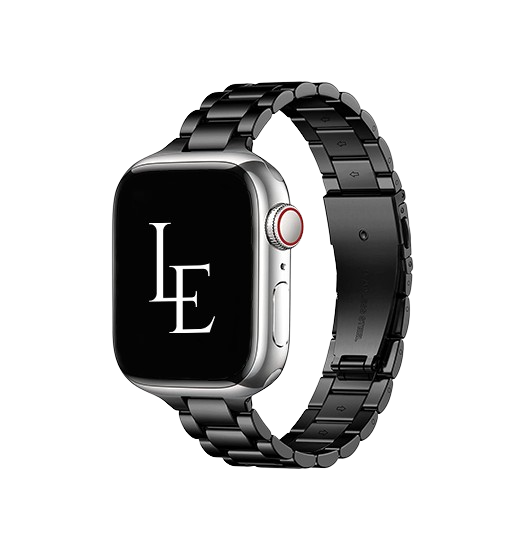 Se Apple Watch (42/44/SE/45mm & Ultra) - L'Empiri&trade; Thin Rustfrit Urlænke - Sort hos DeluxeCovers