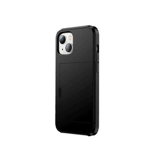 Billede af iPhone 13 - Deluxe&trade; Håndværker Cover M. Kortholder - Sort