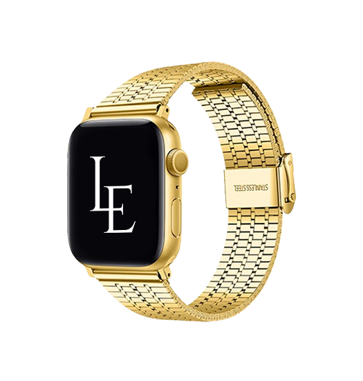 Billede af Apple Watch (42/44/SE/45mm & Ultra) - L'Empiri&trade; Marbella Rustfrit Stål Rem - Guld