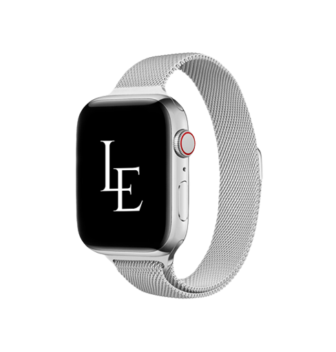 Billede af Apple Watch (42/44/SE/45mm & Ultra) - L'Empiri&trade; Milanese Thin Loop - Sølv