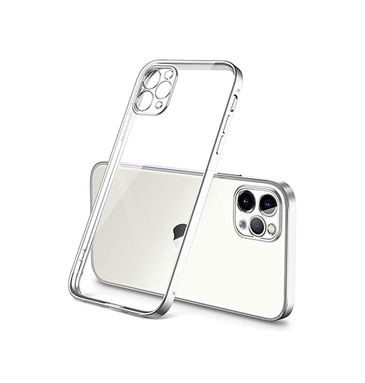 Se iPhone 12 Pro - Valkyrie Silikone Hybrid Cover - Sølv/Gennemsigtig hos DeluxeCovers
