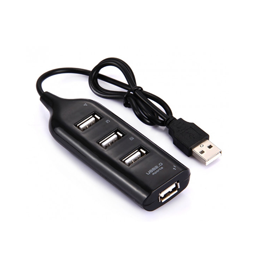 Se USB-A | Hub 4 Port - Adapter til Computer / MacBook - Sort hos DeluxeCovers