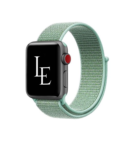 Billede af Apple Watch (38/40/SE/41mm) - L'Empiri&trade; Nylon Velcro Rem - Grøn