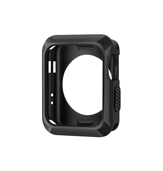 Se Apple Watch (38/40/41/42/44/45mm) - Stødsikkert Armor Cover - Sort hos DeluxeCovers