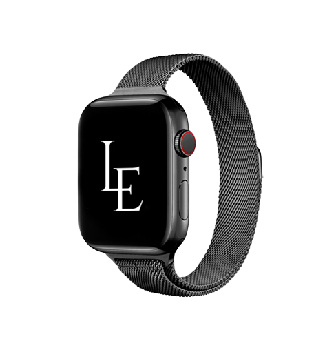 Billede af Apple Watch (42/44/SE/45mm & Ultra) - L'Empiri&trade; Milanese Thin Loop - Sort