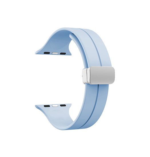 Se Apple Watch (42/44/SE/45mm & Ultra) - S-Line&trade; Silikone Rem - Lyseblå hos DeluxeCovers