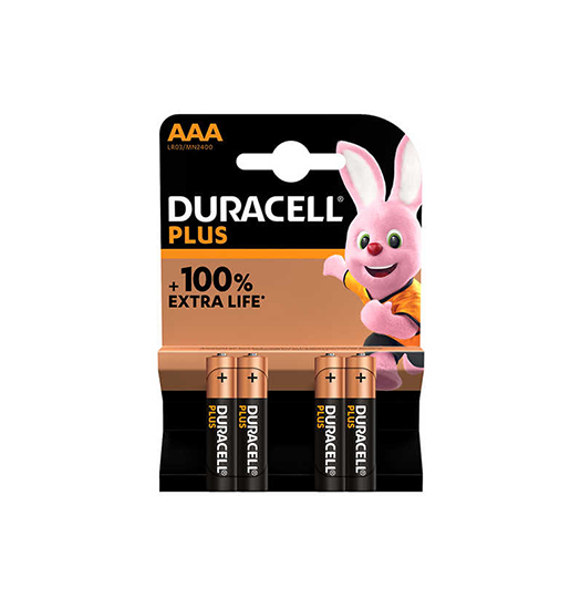 Billede af Duracell® Plus - LR03/MN2400 - AAA 1.5V Batterier - 4.stk