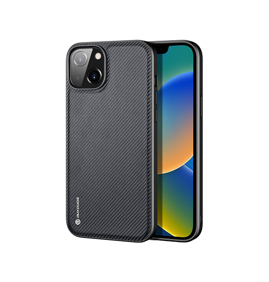 Billede af iPhone 14 Plus - DUX DUCIS® Luxe Cover - Tekstil Design - Sort