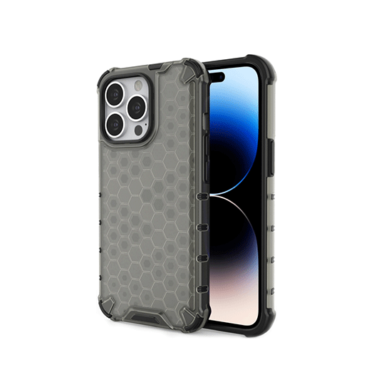 Se iPhone 14 Pro - D-Tech Armored Håndværker Cover - Sort hos DeluxeCovers