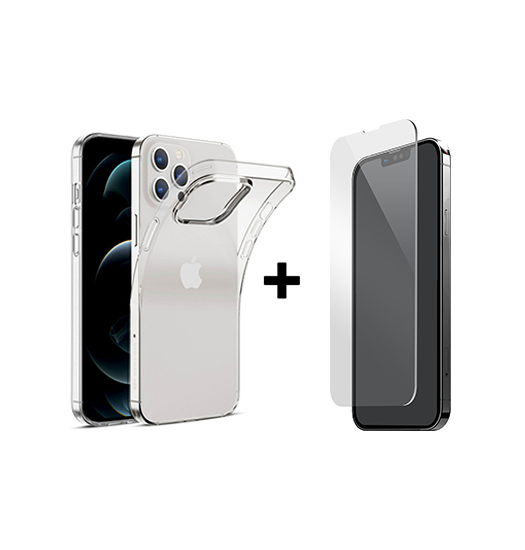 Billede af iPhone 13 Pro Max - Deluxe&trade; 360 Sikkerhedssæt - (Hærdet Glas + Silikone Cover)