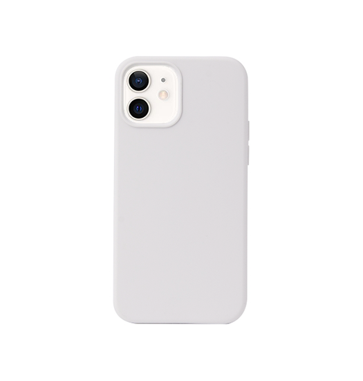 Billede af iPhone 12 - DeLX&trade; Pastel Silikone Cover - Hvid/Lysegrå