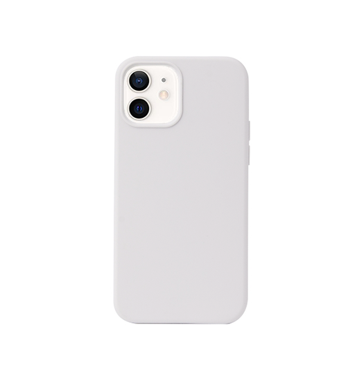 Se iPhone 12 Mini - DeLX&trade; Pastel Silikone Cover - Hvid/Lysegrå hos DeluxeCovers