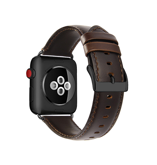 Billede af Apple Watch (38/40/SE/41mm) - ICECASE&trade; Retro Ægte Læder Urrem - Brun