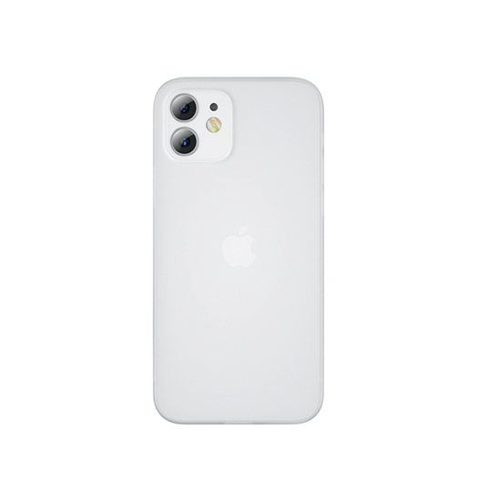 Se iPhone 12 Mini - Ultratynd Matte Series Cover V.2.0 - Hvid/Klar hos DeluxeCovers