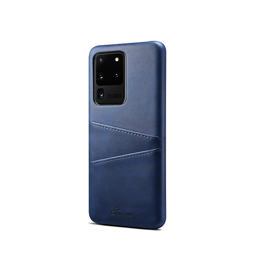 Billede af Samsung Galaxy S20 Ultra - NX Design Læder Bagcover - Blå