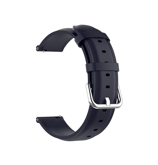 Billede af Garmin Vivoactive 4 - ADENA&trade; Round Tail Læder Urrem - Navy