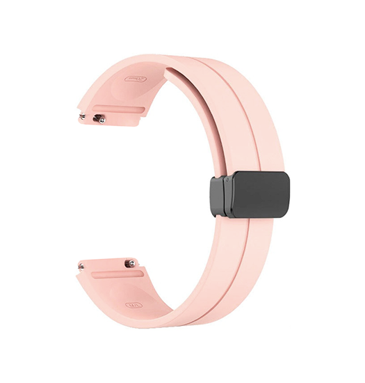 Se Samsung Galaxy Watch 4 Classic - DeLX Straight-Line Silikone Rem - Pink hos DeluxeCovers