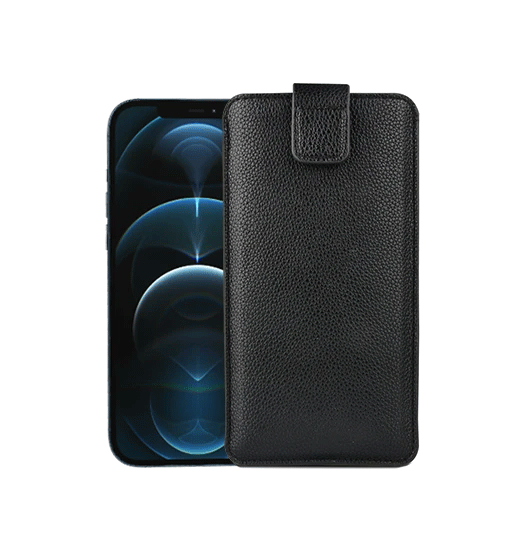 Billede af iPhone 12 Pro Max - Verona Læder Sleeve M. Lukning - Black Onyx