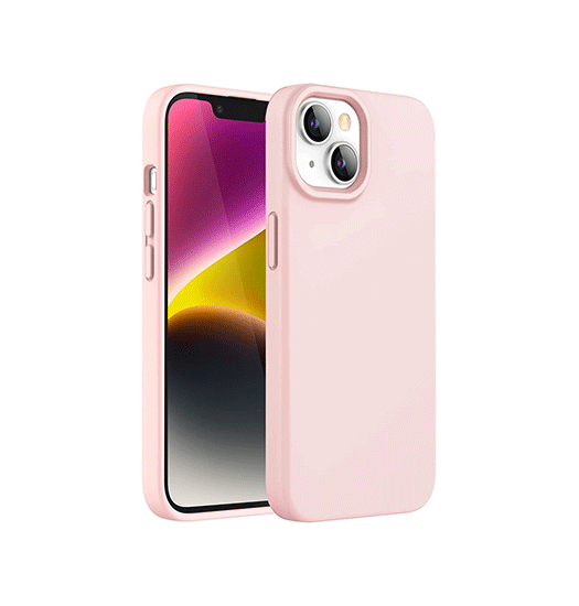 Billede af iPhone 14 - Deluxe&trade; Soft Touch Silikone Cover - Lyserød