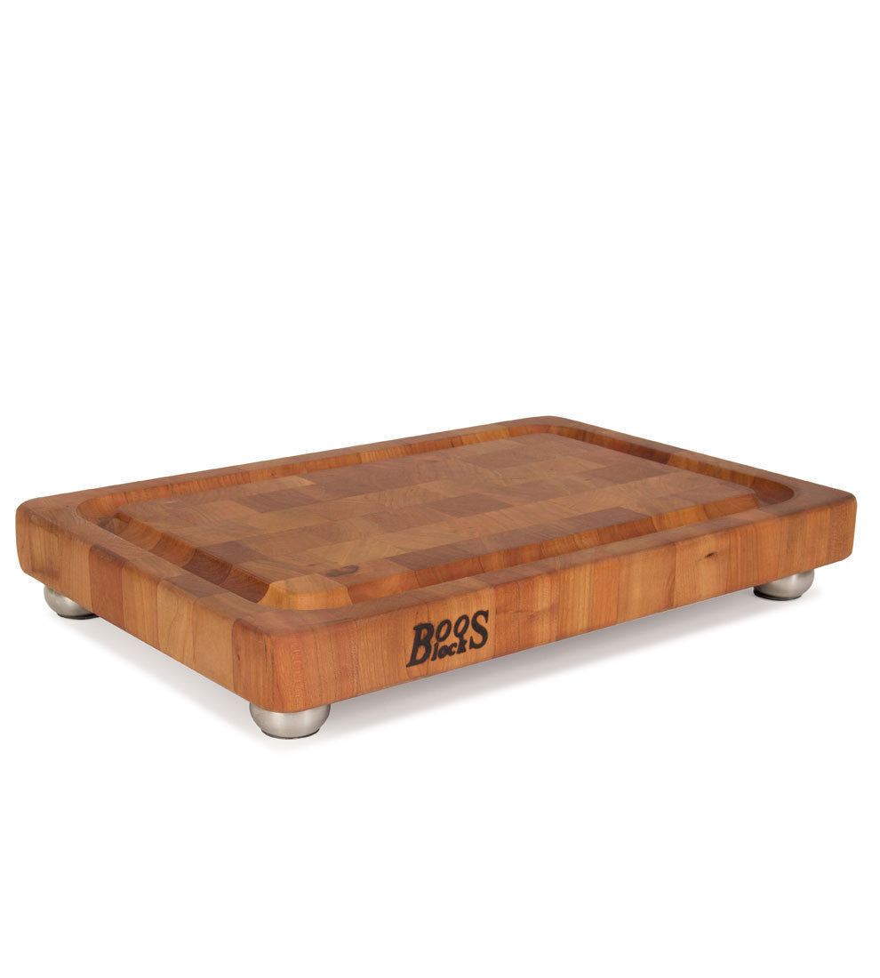 John Boos 1 1/2" Thick Round Maple Cutting Board With Feet Bertrand Block