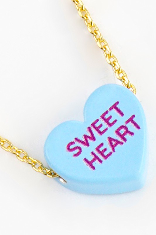 Gold Dipped Heart Candy Necklace