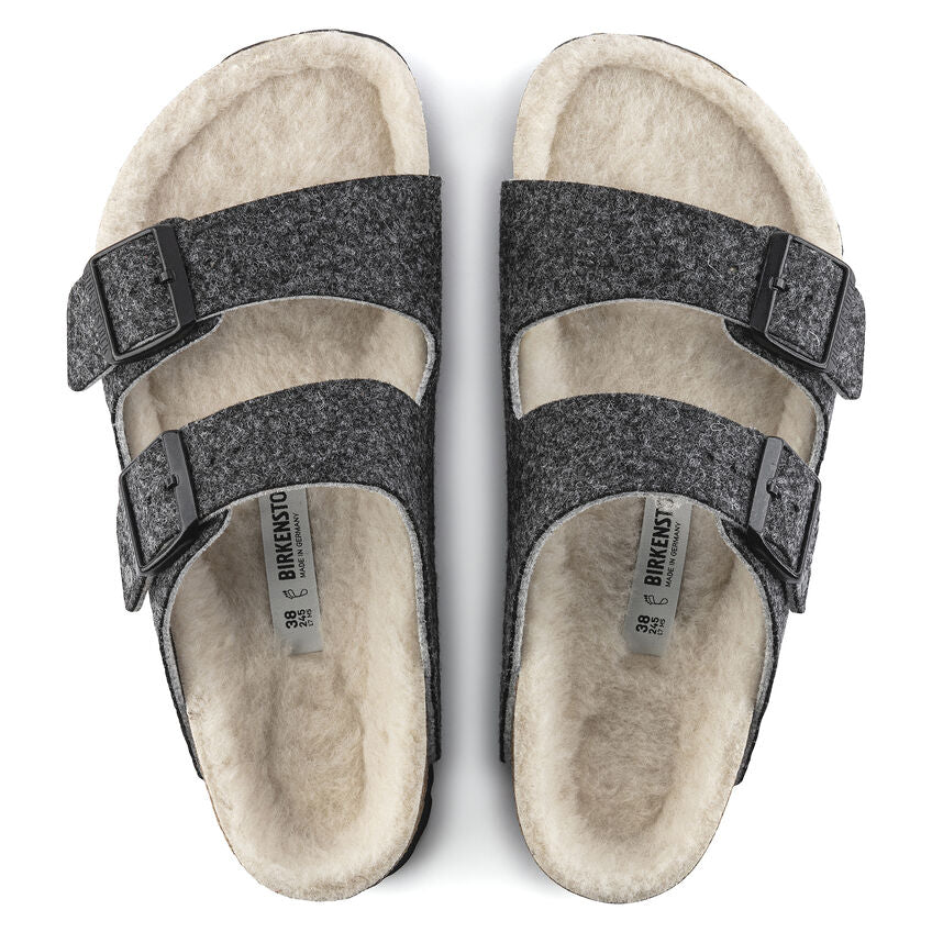 Birkenstock Arizona Rivet Wool Felt Doubleface Grey – Orleans Shoe Co.