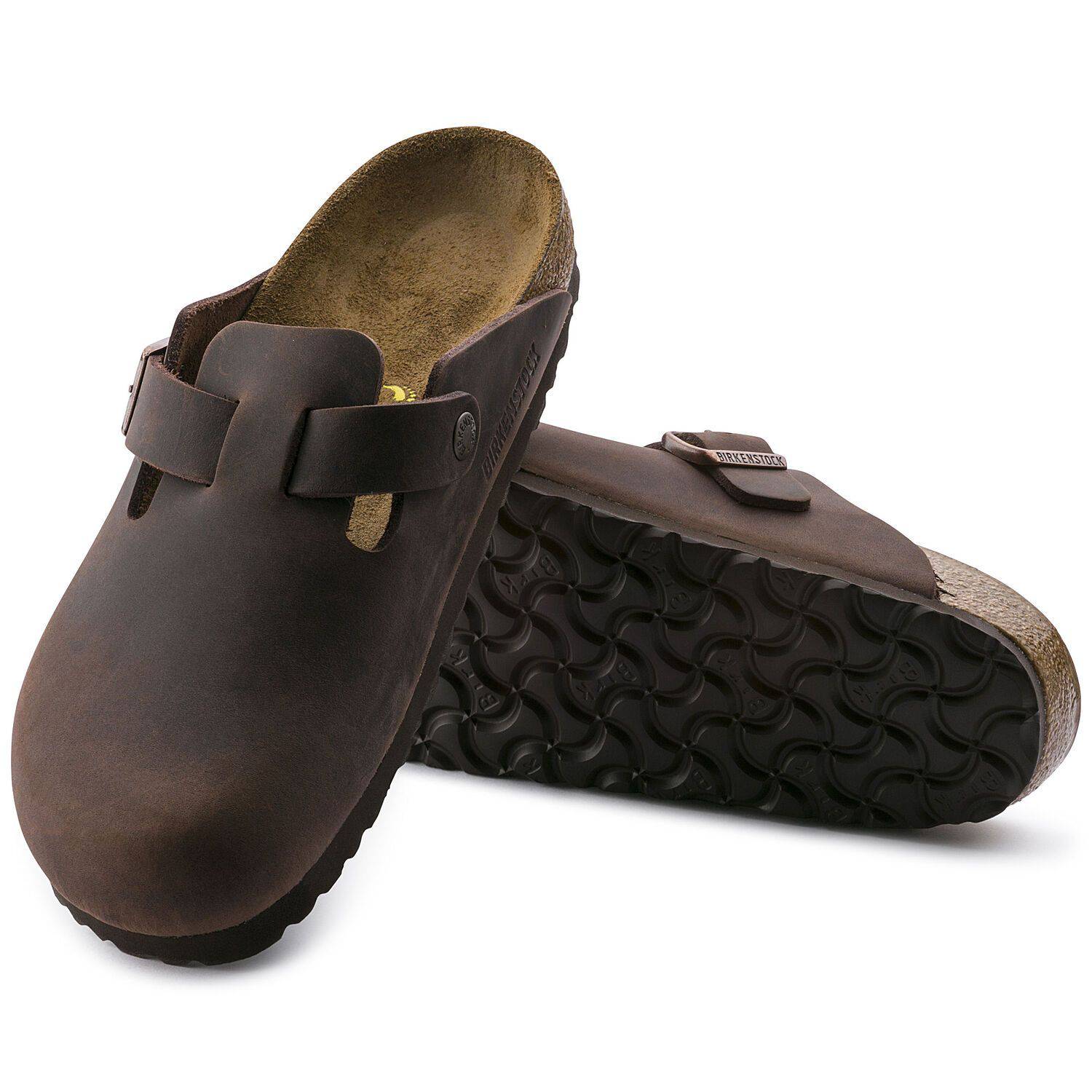 Birkenstock Boston Black Suede Soft Footbed Sandal 0660471/0660473