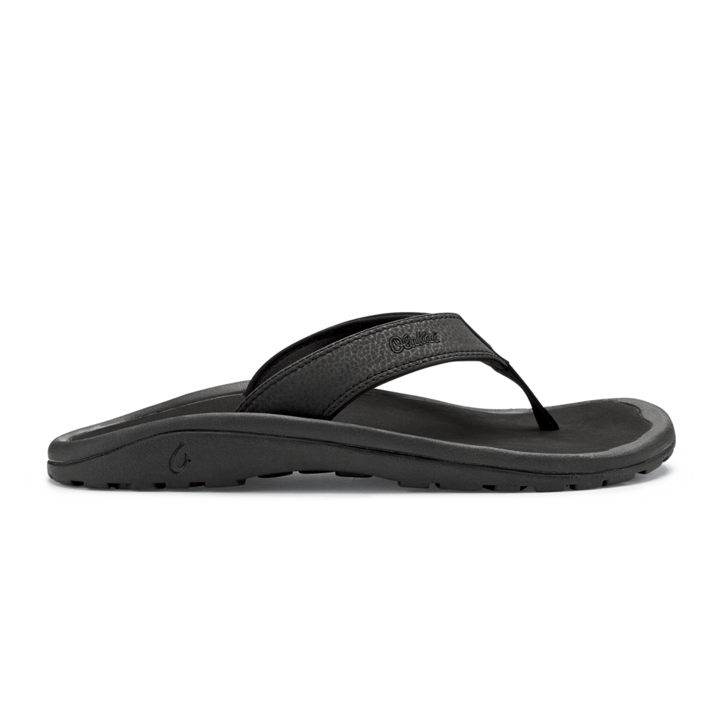 Olukai Men's Ohana Black Black Flip-Flop | Orleans Shoe Co.