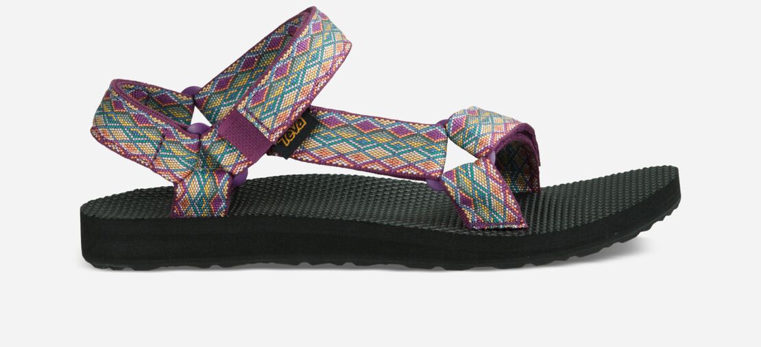 Teva Women's Original Universal Miramar Fade Dark Purple Multi Sandal ...