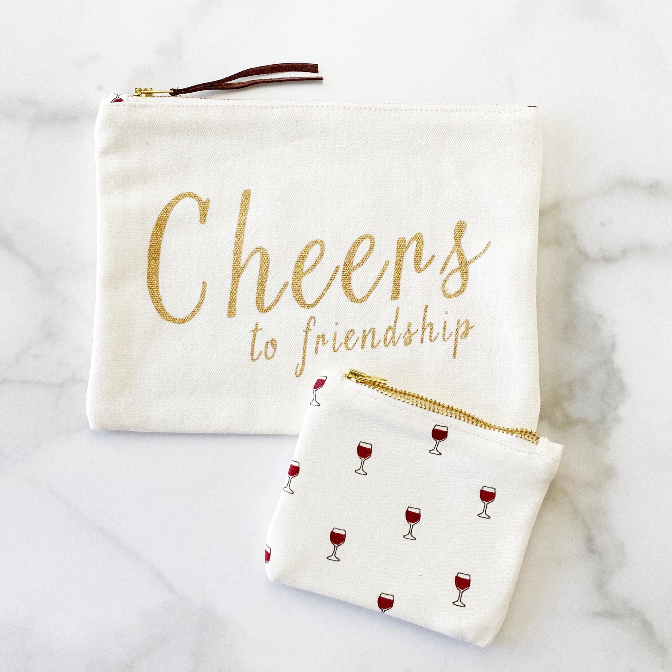 Zipper Pouch - Cheers to Friendship