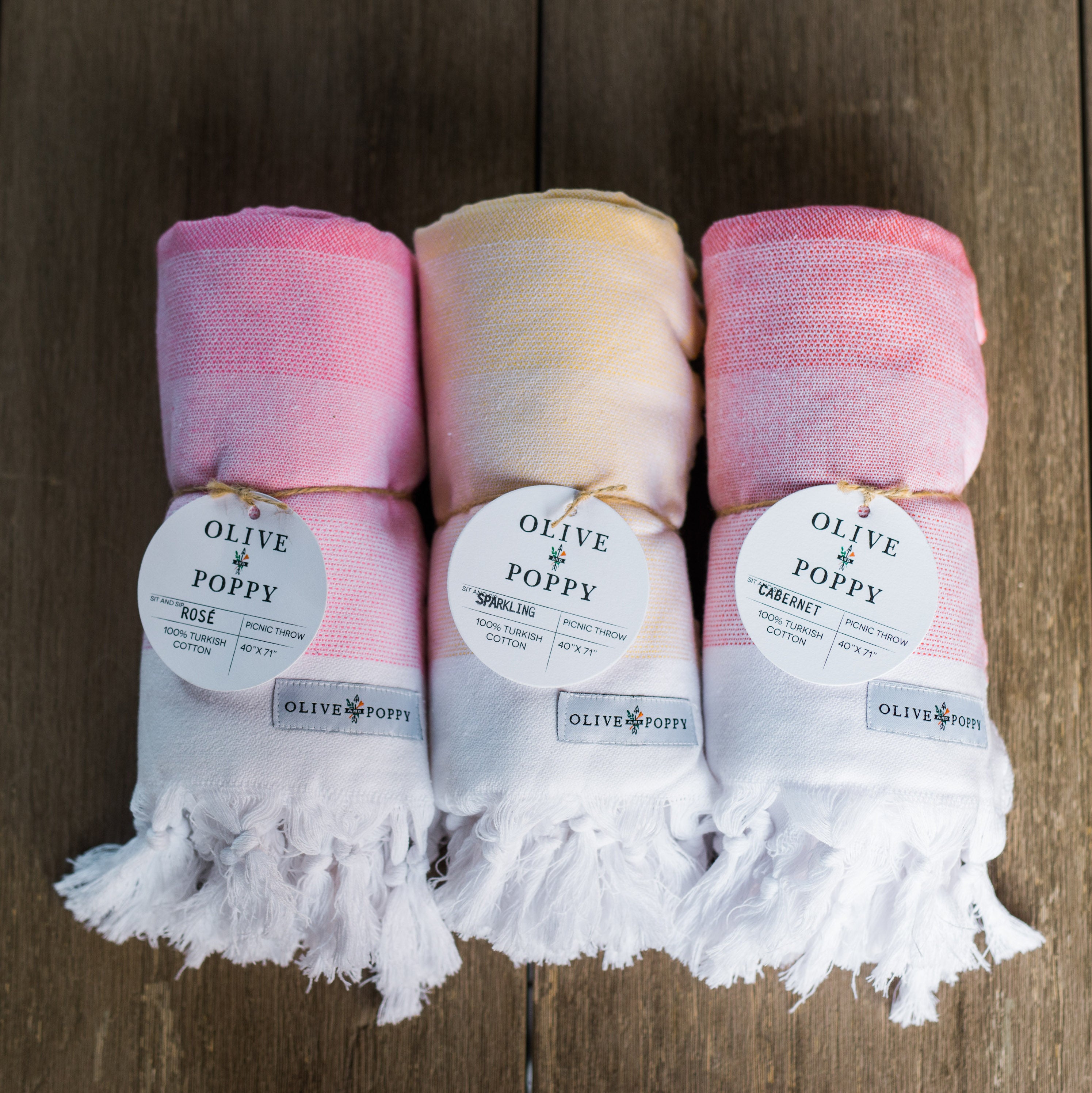 "Sit and Sip" Bubbles Turkish Towel