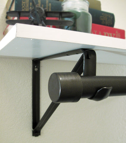 Oil-Rubbed Bronze Shelf Bracket & Closet Rod