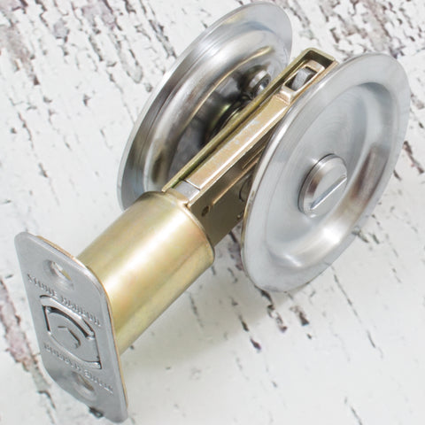 Satin Chrome Privacy Pocket Door Lock