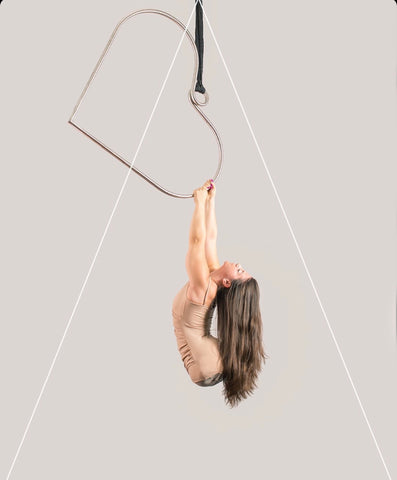 Jen Bricker on heart aerial hoop