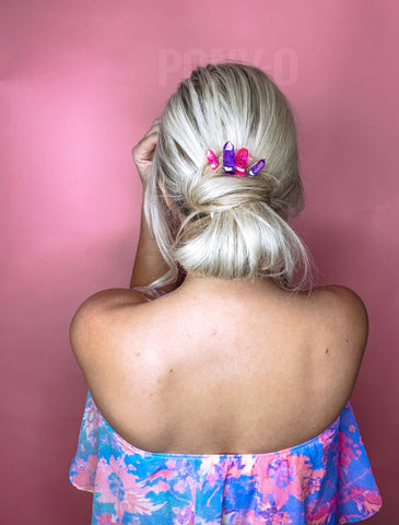 Shoulder Length Blonde Hair - Blonde Pigtails With Pink Ties