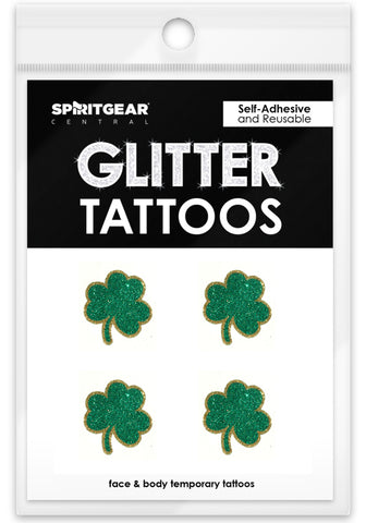 Amosfun 144pcs Shamrock Tattoos Four Leaf Clover Temporary Tattoos Body  Face Sticker for St Patricks Day