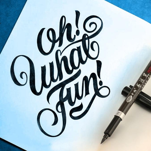 how to do calligraphy with a brush pen